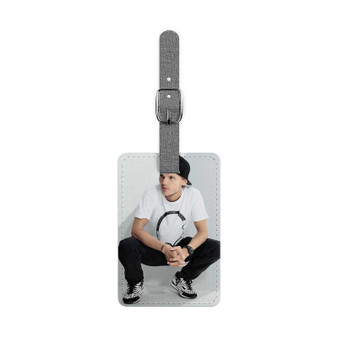 Avicii DJ Custom Polyester Saffiano Rectangle White Luggage Tag Card Insert