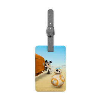BB8 and Minnie Mouse Star Wars The Force Awakens New Custom Polyester Saffiano Rectangle White Luggage Tag Card Insert