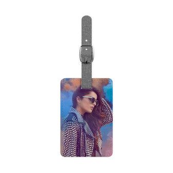 Bebe Rexha Rainbow Custom Polyester Saffiano Rectangle White Luggage Tag Card Insert