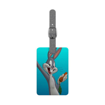 Bugs Bunny Looney Tunes Custom Polyester Saffiano Rectangle White Luggage Tag Card Insert