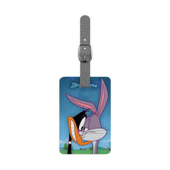 Bugs Bunny The Looney Tunes Custom Polyester Saffiano Rectangle White Luggage Tag Card Insert