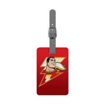 Captain Shazam Custom Polyester Saffiano Rectangle White Luggage Tag Card Insert