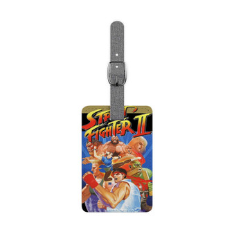 Classic Street Fighter II The World Warrior Custom Polyester Saffiano Rectangle White Luggage Tag Card Insert