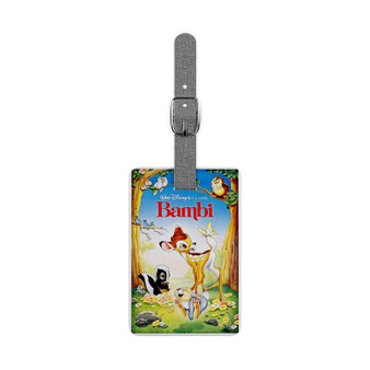 Disney Bambi Classic Custom Polyester Saffiano Rectangle White Luggage Tag Card Insert