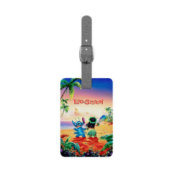 Disney Lilo and Stitch New Custom Polyester Saffiano Rectangle White Luggage Tag Card Insert