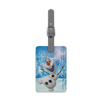 Disney Olaf Custom Polyester Saffiano Rectangle White Luggage Tag Card Insert