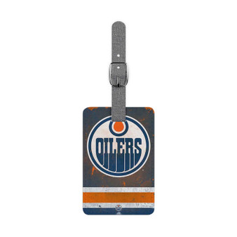 Edmonton Oilers Custom Polyester Saffiano Rectangle White Luggage Tag Card Insert