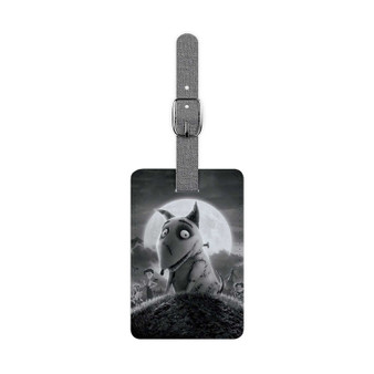 Frankenweenie Dog Sparky Custom Polyester Saffiano Rectangle White Luggage Tag Card Insert