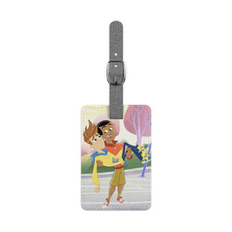 Fresh Beat Band of Spies Shout Holding Twist Custom Polyester Saffiano Rectangle White Luggage Tag Card Insert