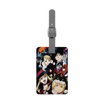 Fullmetal Alchemist Brotherhood All Characters New Custom Polyester Saffiano Rectangle White Luggage Tag Card Insert