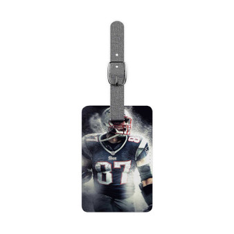 Gronkowski New England Patriots New Custom Polyester Saffiano Rectangle White Luggage Tag Card Insert