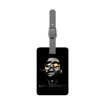 Kanye West Smoke Custom Polyester Saffiano Rectangle White Luggage Tag Card Insert