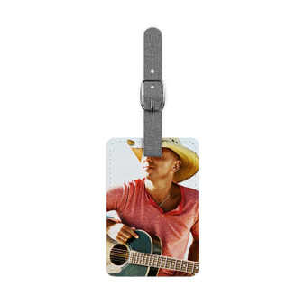 Kenny Chesney Guitar Custom Polyester Saffiano Rectangle White Luggage Tag Card Insert
