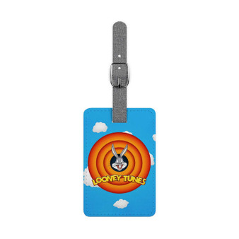 Looney Tunes Bugs Bunny Custom Polyester Saffiano Rectangle White Luggage Tag Card Insert