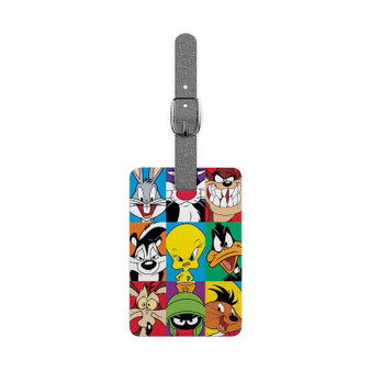 Looney Tunes Characters Custom Polyester Saffiano Rectangle White Luggage Tag Card Insert