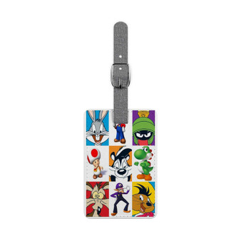 Looney Tunes Characters Art Custom Polyester Saffiano Rectangle White Luggage Tag Card Insert