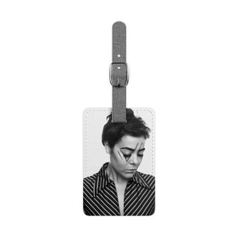 Louisahhh DJ Custom Polyester Saffiano Rectangle White Luggage Tag Card Insert