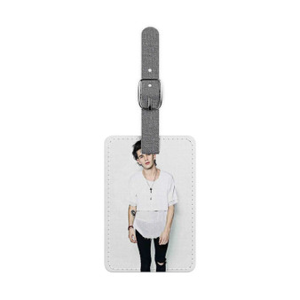 Matt Healy The 1975 Band Custom Polyester Saffiano Rectangle White Luggage Tag Card Insert