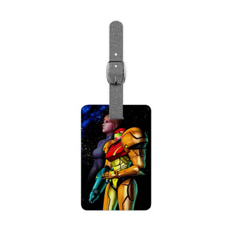 Metroid Galaxy Custom Polyester Saffiano Rectangle White Luggage Tag Card Insert