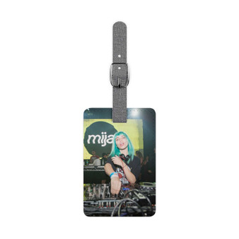 Mija Female DJ Custom Polyester Saffiano Rectangle White Luggage Tag Card Insert