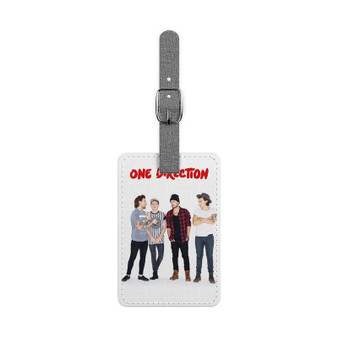 One Direction Art Custom Polyester Saffiano Rectangle White Luggage Tag Card Insert
