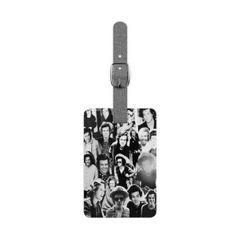 One Direction Collage Custom Polyester Saffiano Rectangle White Luggage Tag Card Insert