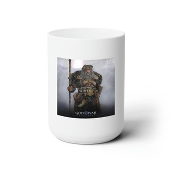 Odin God Of War Ragnarok White Ceramic Mug 15oz With BPA Free