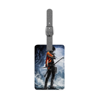 Rise of the Tomb Raider Archer Custom Polyester Saffiano Rectangle White Luggage Tag Card Insert