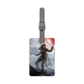 Rise of the Tomb Raider New Custom Polyester Saffiano Rectangle White Luggage Tag Card Insert