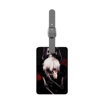 Rize Kamishiro and Kaneki Ken Tokyo Ghoul Custom Polyester Saffiano Rectangle White Luggage Tag Card Insert