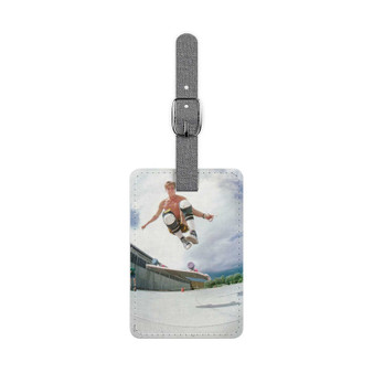 Rodney Mullen Skateboard New Custom Polyester Saffiano Rectangle White Luggage Tag Card Insert