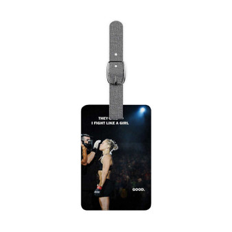 Ronda Rousey Quotes Custom Polyester Saffiano Rectangle White Luggage Tag Card Insert