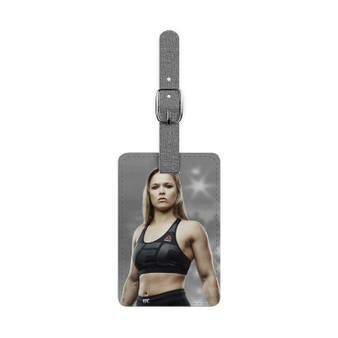 Ronda Rousey UFC New Custom Polyester Saffiano Rectangle White Luggage Tag Card Insert