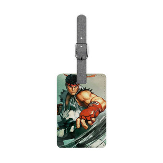 Ryu Street Fighter Custom Polyester Saffiano Rectangle White Luggage Tag Card Insert