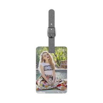 Sabrina Carpenter Art Custom Polyester Saffiano Rectangle White Luggage Tag Card Insert