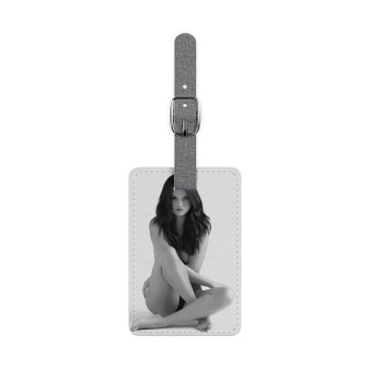 Selena Gomez Hands to My Self Photo Session New Custom Polyester Saffiano Rectangle White Luggage Tag Card Insert