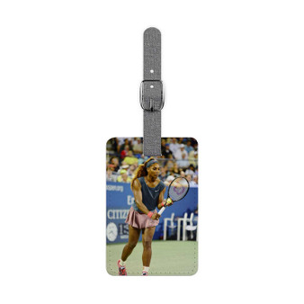 Serena Williams Tennis Art Custom Polyester Saffiano Rectangle White Luggage Tag Card Insert