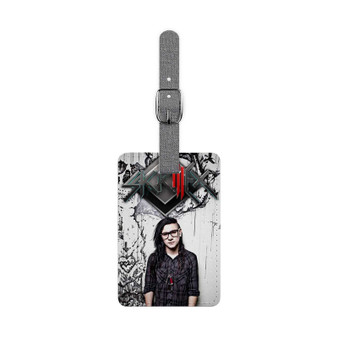 Skrillex Art Custom Polyester Saffiano Rectangle White Luggage Tag Card Insert