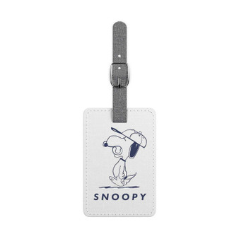 Snoopy Custom Polyester Saffiano Rectangle White Luggage Tag Card Insert