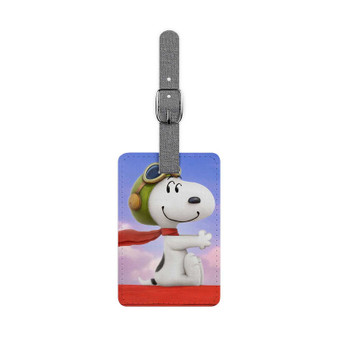 Snoopy The Peanuts Custom Polyester Saffiano Rectangle White Luggage Tag Card Insert