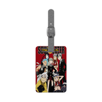 Soul Eater Red Backgroun New Custom Polyester Saffiano Rectangle White Luggage Tag Card Insert