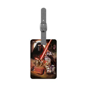 Star Wars The Force Awakens Characters Cover Custom Polyester Saffiano Rectangle White Luggage Tag Card Insert