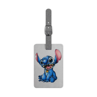 Stitch Disney New Custom Polyester Saffiano Rectangle White Luggage Tag Card Insert