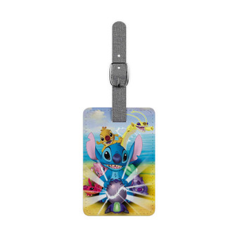 Stitch from Lilo and Stitch Custom Polyester Saffiano Rectangle White Luggage Tag Card Insert