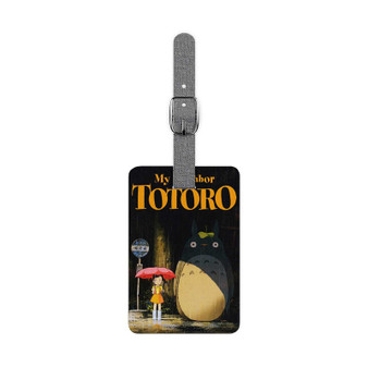 Studio Ghibli My Neighbor Totoro Rain New Custom Polyester Saffiano Rectangle White Luggage Tag Card Insert