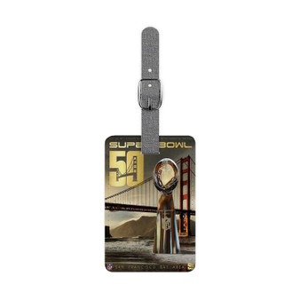 Super Bowl 50 San Francisco Custom Polyester Saffiano Rectangle White Luggage Tag Card Insert