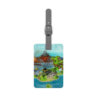Super Mario Land New Custom Polyester Saffiano Rectangle White Luggage Tag Card Insert