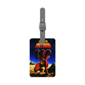 Super Metroid Arts Custom Polyester Saffiano Rectangle White Luggage Tag Card Insert