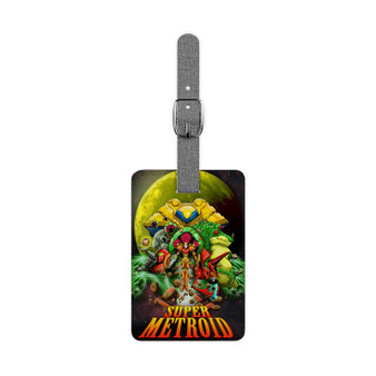 Super Metroid Game New Custom Polyester Saffiano Rectangle White Luggage Tag Card Insert