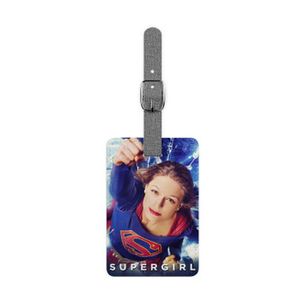 Supergirl Melissa Benoist Custom Polyester Saffiano Rectangle White Luggage Tag Card Insert